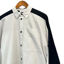 画像をギャラリービューアに読み込む, nagonstans ナゴンスタンス 26SS shirt×cut long-sleeves t-shirt ドッキングストライプシャツ 470JS480-0511 M ホワイト 15535