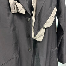画像をギャラリービューアに読み込む, Yohji Yamamoto POUR HOMME ヨウジヤマモトプールオム 24SS W/RY HARD TWISTED GABARDINE BACK PT JACKET メッセージ刺繍スナップボタンジャケット HS-J28-102 14254