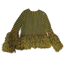 画像をギャラリービューアに読み込む, Kristina Ti クリスティーナティ フリンジニットジャケット カーディガン 40 イエロー 15189