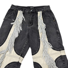 画像をギャラリービューアに読み込む, THUG CLUB サグクラブ Mohican Leather Denim Pants モヒカンフェイクレザーデニムパンツ TC24PT0402 14295