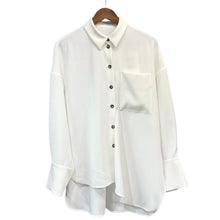 画像をギャラリービューアに読み込む, ENFOLD エンフォルド 25SS DRAPE-HEM SHIRT ドレープシャツ 300IS230-3191 38 ホワイト 14797