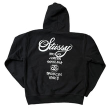 画像をギャラリービューアに読み込む, STUSSY ステューシー WORLD TOUR HOODIE ワールドツアープリントプルオーバーパーカー