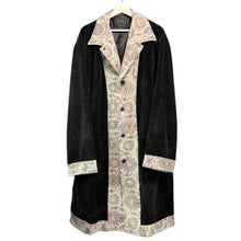 画像をギャラリービューアに読み込む, S'YTE by yohji yamamoto サイト ヨウジヤマモト VELVETEEN LONG COAT WITH GOBELINS JACQUARD SWITCHED DESIGN ゴブランモチーフジャガードベロアロングコート UU-C11-814 14247