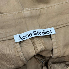 画像をギャラリービューアに読み込む, Acne Studios アクネストゥディオズ リネンブレンドコットンツイルロールアップストレートパンツ BK0457 14281
