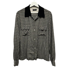 画像をギャラリービューアに読み込む, UNDERCOVER アンダーカバー レーヨンチェック柄オープンカラーシャツ UCT4401-2