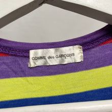 Lade das Bild in den Galerie-Viewer, COMME des GARCONS コムデギャルソン フリルデザインマルチボーダーパッチワークロングワンピース AD1999