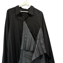 画像をギャラリービューアに読み込む, Yohji yamamoto POUR HOMME ヨウジヤマモトプールオム 24SS プリーツ布付きロングシャツ HS-B55-216 14251