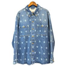 Load image into Gallery viewer, BURBERRY バーバリー ポルカドットデニムシャツジャケット L ブルー 14888