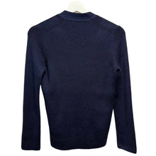 画像をギャラリービューアに読み込む, HERMES エルメス シルク混ディープVネックネックニットセーター 36 ネイビー 3472