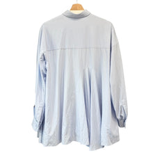 画像をギャラリービューアに読み込む, ENFOLD エンフォルド 22SS ランダムフレアシャツ 300FS930-0110 38 ブルー R14647