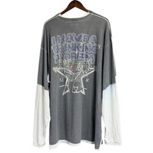 将图片加载到图库查看器,VETEMENTS ヴェトモン 18AW FUCK TEE 転写プリントオーバーサイズ長袖カットソー UAH19TR326 S グレー 15431
