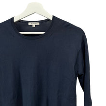 画像をギャラリービューアに読み込む, BLAMINK ブラミンク スリットデザインコットンニットセーター 36 ネイビー 7913-106-0033 3507