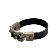 이미지를 갤러리 뷰어에 로드 , LOUIS VUITTON ルイヴィトン ブラスレ チェーンリンクスモノグラムブレスレット ブラック M6552 BC1210 14884