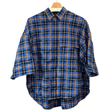 画像をギャラリービューアに読み込む, ENFOLD エンフォルド 20SS タータンチェック5分袖ワイドシャツ 300DS330-1960 38 ブルー R14717