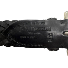 Load image into Gallery viewer, J&M DAVIDSON ジェイアンドエムデヴィッドソン ENVELOPE BUCKLE TIP END PLAITED BELT 30MM エンベロープバックルチップエンド メッシュレザーベルト 13915