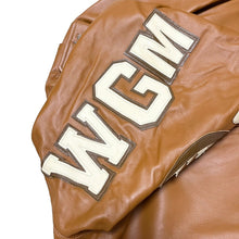 Load image into Gallery viewer, A BATHING APE アベイシングエイプ SAMPLE サンプル シープスキンシャークフルジップ1stカモライニングレザーライダースジャケット L ブラウン 3464