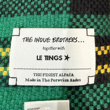 画像をギャラリービューアに読み込む, THE INOUE BROTHERS ザイノウエブラザーズ 25AW Market Check Scarf チェック柄アルパカスカーフ ストール マフラー グリーン 15565