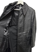 이미지를 갤러리 뷰어에 로드 , COMME des GARCONS コムデギャルソン 00AW パンチングフェイクレザードッキングステンカラーコート S ブラック GC-04006S AD2000 3465