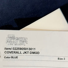 画像をギャラリービューアに読み込む, VISVIM ビズビム 25AW COVERALL JKT DMGD カバーオールジャケット 0225905013011 3 ブルー 15866