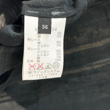 将图片加载到图库查看器,ato アトウ シースルーノースリーブシャツ 36 ブラック 15615