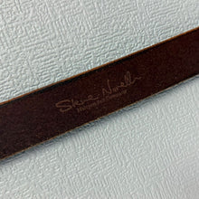 画像をギャラリービューアに読み込む, Steven Novelli HALCYON BELT COMPANY スティーブンノーベル ハルシオンベルトカンパニー イングランド製 レザーベルト 30 ブラウン 15473