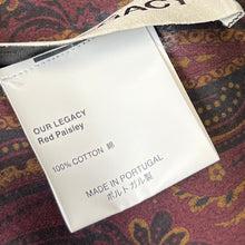 Load image into Gallery viewer, OUR LEGACY アワーレガシー Red Paisley ペイズリーコットンストール スカーフ 3511