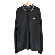 画像をギャラリービューアに読み込む, FRED PERRY フレッドペリー LS TWIN TIPPED SHIRT  M3636 ロングスリーブポロシャツ XL ブラック 14761