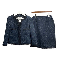 画像をギャラリービューアに読み込む, Rene ルネ TISSUE社製 スパンコールノーカラージャケット スカート セットアップ