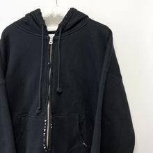 Load image into Gallery viewer, ANCELLM アンセルム 23AW ZIP-UP HOODIE ダメージ加工レイヤードジップアップパーカー ANC-CT-33