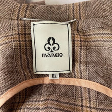 이미지를 갤러리 뷰어에 로드 , mando 맨드 19SS 폴리 에스테르 레이온 체크 테일러드 재킷