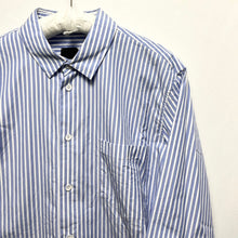 Lade das Bild in den Galerie-Viewer, ATON エイトン 21SS GIZA BROAD OVERSIZED SHIRT ギザコットンストライプオーバーサイズシャツ BLAGIM1001