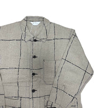 Load image into Gallery viewer, ANCELLM アンセルム 22SS DRAWING CHECK LINEN COVERALL チェックリネンカバーオールジャケット ANC-JK01-A