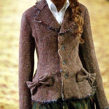 Load image into Gallery viewer, JUNYA WATANABE ジュンヤワタナベ 03AW LOOK4 ウール縮絨加工リボンデザインテーラードジャケット JK-J006