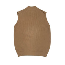 画像をギャラリービューアに読み込む, walenode ウェルノード 22AW W plying Merino Drivers vest ジップアップニットベスト
