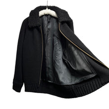 Load image into Gallery viewer, Nahyat ナヤット シェットランドウールジップアップニットジャケット ブルゾン n-052