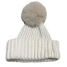 Lade das Bild in den Galerie-Viewer, Drawer ドゥロワー フォックスファーポンポン付きウールニットキャップ 6538-106-0132