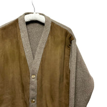 Lade das Bild in den Galerie-Viewer, A.PRESSE アプレッセ 23AW Cashmere Suede Combination Cardigan カシミヤスウェードコンビウールニットカーディガン 23AAP-03-11H