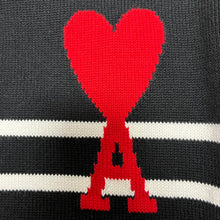 Load image into Gallery viewer, AMI Paris アミ パリス Ami de Coeur ボーダーニットセーター E22UKS004