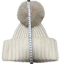 Lade das Bild in den Galerie-Viewer, Drawer ドゥロワー フォックスファーポンポン付きウールニットキャップ 6538-106-0132