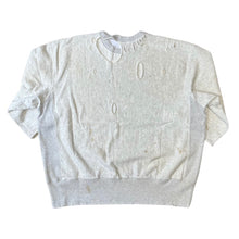 Load image into Gallery viewer, ANCELLM アンセルム 23SS CRASH CREWNECK 3/4 SLEEVE SWEAT SHIRT デストロイダメージ加工スウェットシャツ ANC-CT18