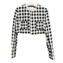 Lade das Bild in den Galerie-Viewer, COMME des GARCONS GIRL コムデギャルソンガール 21SS ギンガムチェックカラーレスショートジャケット NG-J008