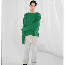 Load image into Gallery viewer, ANCELLM アンセルム 23AW SHORT LENGTH KNIT ショート丈コットンニットセーター ANC-KN03