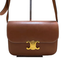 Lade das Bild in den Galerie-Viewer, CELINE セリーヌ TRIOMPHE クラシック トリオンフ ショルダーバッグ ナチュラルカーフスキン タンカラー