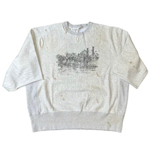 Load image into Gallery viewer, ANCELLM アンセルム 23SS CRASH CREWNECK 3/4 SLEEVE SWEAT SHIRT デストロイダメージ加工スウェットシャツ ANC-CT18