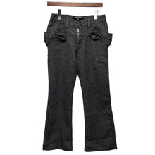 Load image into Gallery viewer, JUNYA WATANABE COMME des GARCONS ジュンヤワタナベ コムデギャルソン 03AW ウール縮絨加工リボンストライプフレアパンツ