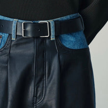 画像をギャラリービューアに読み込む, stein シュタイン 23SS LEATHER COMBINATION VINTAGE DENIM JEANS レザー切替デニムパンツ ST516