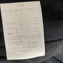 画像をギャラリービューアに読み込む, SUNSEA サンシー FLEA MARKET PANTS ウールフリーマーケットパンツ A46