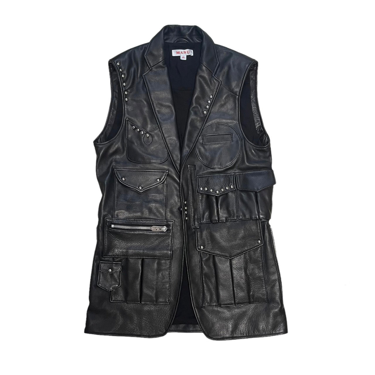 トップス MASU I'M READY Leather Vest 23ss MASU エムエーエスユー 23SS I'M READY Leather Vest スタッズレザー