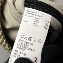Load image into Gallery viewer, ANCELLM アンセルム 22AW HERRINGBONE OVER VEST ヘリンボーンオーバーベスト ANC-JK13-B