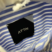 Lade das Bild in den Galerie-Viewer, ATON エイトン 21SS GIZA BROAD OVERSIZED SHIRT ギザコットンストライプオーバーサイズシャツ BLAGIM1001